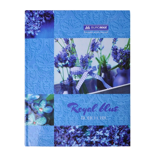 Канцелярська книга Buromax А4 BOHO CHIC, 96 аркушів, клітинка, синя (BM.2400-202) - изображение 1