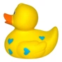 Игрушка для ванной Funny Ducks Утка Желтая в голубых сердечках (0905) - уменьшенное изображение 3