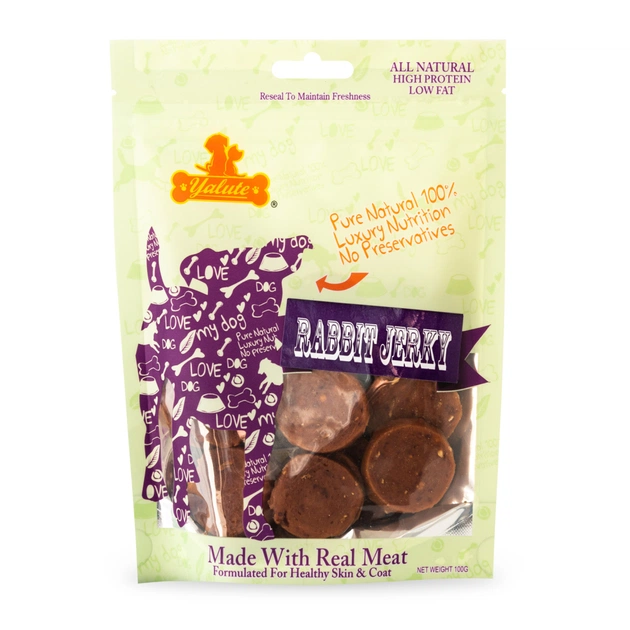 Ласощі для собак Yalute Rabbit and Apple Bit 100 г (кролик та яблуко) (4820261920574) - изображение 1