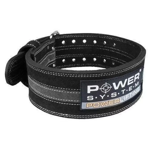 Атлетичний пояс Power System Power Lifting PS-3800 Black/Grey Line M (PS-3800_M_Black_Grey) - зображення 1
