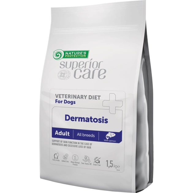 Сухий корм для собак Nature's Protection VD Dermatosis Salmon Adult All Breed Dogs з лососем 10 кг (NPSCVET47581) - зображення 1