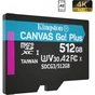 Карта пам'яті Kingston 512GB microSDXC class 10 UHS-I/U3 Canvas Go Plus (SDCG3/512GBSP) - зменшене зображення 2