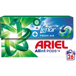 Капсули для прання Ariel Pods+ All-in-1 Touch of Lenor Дотик свіжого повітря Lenor 26 шт. (8700216766043) зображення 1