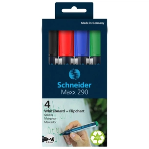 Набір маркерів Schneider 4 маркери для дошок та фліпчартів MAXX 290 в блістері (S129094) зображення 1