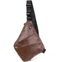 Сумка Vintage Слінг шкірозамінник Темно-коричнева (20566) - зменшене зображення 1