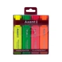 Набор маркеров Axent Highlighter 2537-A, 1-5 мм клиноп., 4 неоновых цвета (2537-40-A) - уменьшенное изображение 2