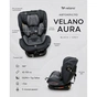 Автокресло Velano Aura 360° i-Size 40150 см, ISOFIX, grey (48416) - уменьшенное изображение 7