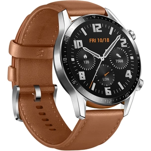 Смарт-годинник Huawei Watch GT 2 46mm Classic Silver BROWN шкіра (Latona-B19V) (55024470) зображення 1