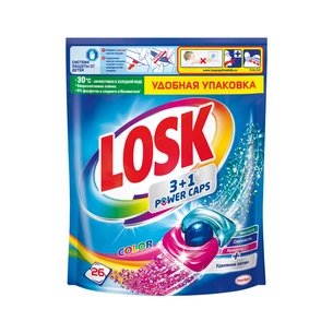 Капсули для прання Losk Тріо-капсули Колор 26 шт. (9000101534313) зображення 1