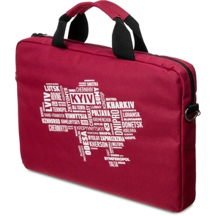 Сумка для ноутбука Vinga 15.6" NB1502 Burgundy, white print (NB1502UWBY) зображення 1