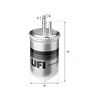 Фільтр паливний UFI 24.445.00 - зменшене зображення 1