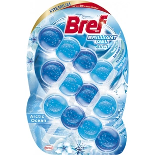 Туалетний блок Bref Блискучий гель Арктичний океан 42 г х 3 шт. (9000101509151) зображення 1