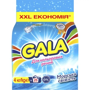 Пральний порошок Gala Автомат Морська Свіжість для кольорової білизни 4 кг (8001090807274) зображення 1