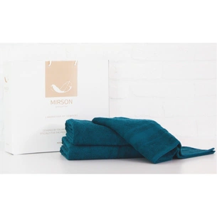 Рушник MirSon набір банних 5074 Elite SoftNess Darkemerald 50х90, 70х140, 100x150 (2200003960945) зображення 1
