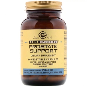 Мінерали Solgar Підтримка простати, Prostate Support, 60 вегетаріанськіх кап (SOL-02295) зображення 1