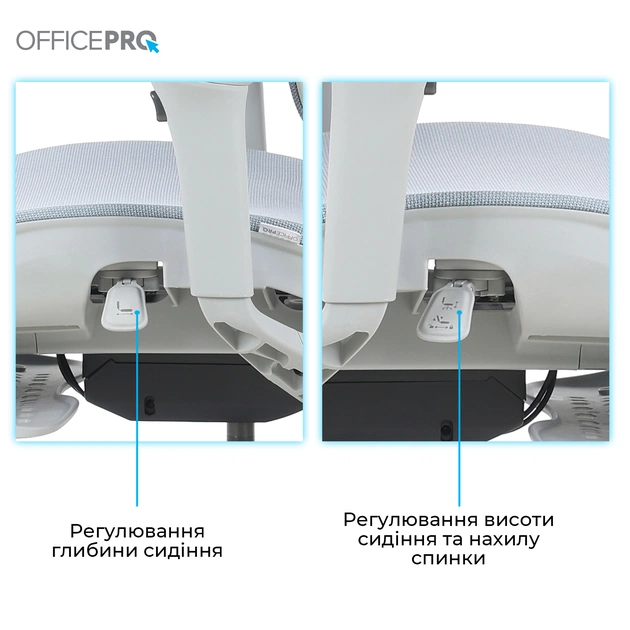Кресло офисное OfficePro Elite OC950GLB Gray/Light Blue - изображение 11