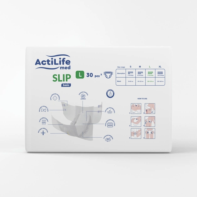 Підгузки для дорослих ActiLife Med Basic L, 30 шт (4820174981662) - зображення 2