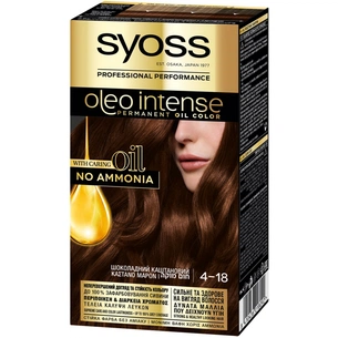 Фарба для волосся Syoss Oleo Intense 4-18 Шоколадний каштановий 115 мл (8410436218092) зображення 1