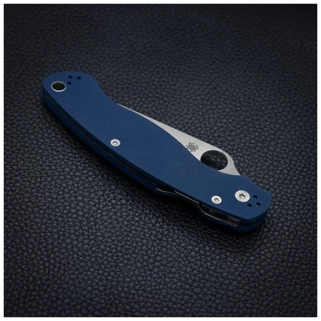 Ніж Spyderco Military 2 CPM SPY27 G-10 Cobalt Blue (C36GPCBL2) - picture 12