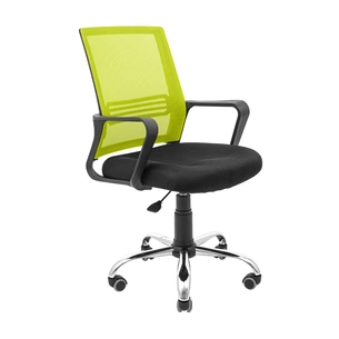 Офісне крісло Richman Джина Хром Піастра Сітка чорна + зелена (ADD0003093) зображення 1