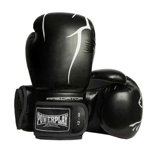 Боксерські рукавички PowerPlay 3018 Jaguar Чорні 14 унцій (PP_3018_14oz_Black) зображення 1