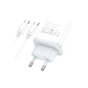 Зарядний пристрій HOCO C104A USB-C PD20W + cable USB-C to USB-C white (6931474782915) - зменшене зображення 5
