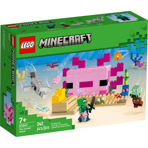 Конструктор LEGO Minecraft Дім-Аксолотль 242 деталі (21247) - зображення 1
