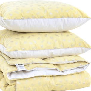 Ковдра MirSon Набір пуховий №2105 Bio-Beige Зима 90% пух 220х240 + подушки 50х70 2 шт пружні (2200003023060) зображення 1