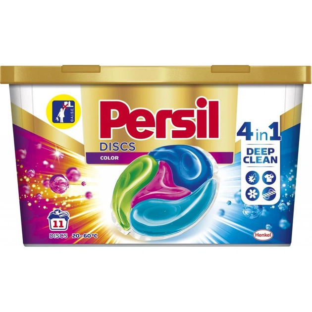 Капсули для прання Persil Discs Color Deep Clean 11 шт. (9000101415919) - изображение 1