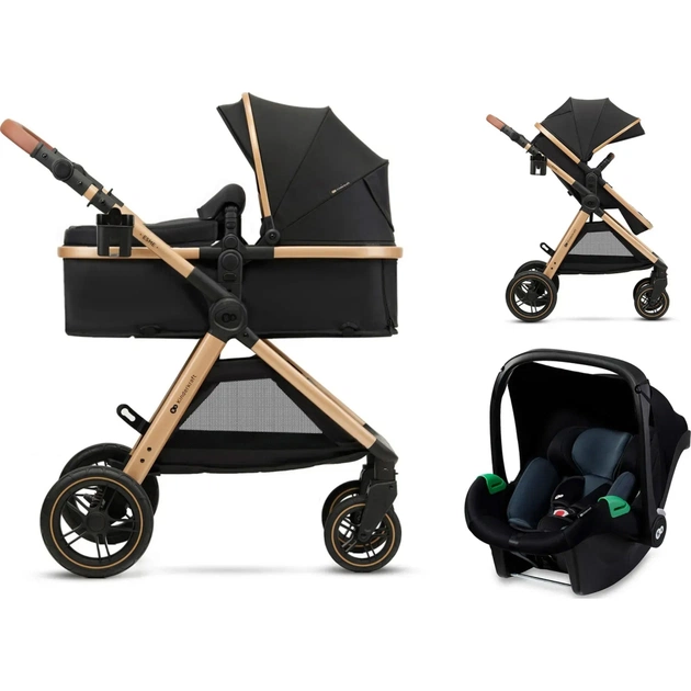 Коляска Kinderkraft 3 в 1 Esme Pure Black (KSESME00BLK3000) (5902533925698) - изображение 1