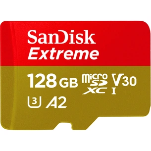 Карта пам'яті SanDisk 128GB microSD class 10 UHS-I U3 Extreme (SDSQXAA-128G-GN6MN) зображення 1