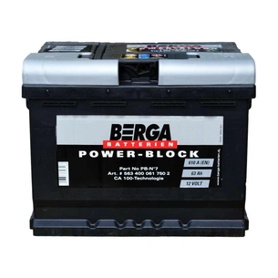 Акумулятор автомобільний Berga Power Block 63Ah Ев (-/+) (610EN) (5634000617502) зображення 1