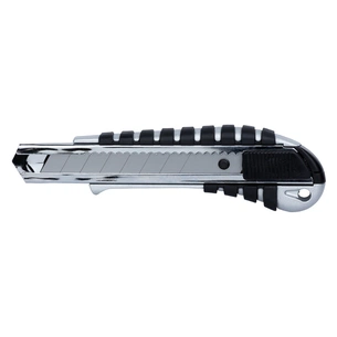 Ніж монтажний Sigma корпус метал/гума, лезо 18мм, автоматичний замок (8211041) зображення 1