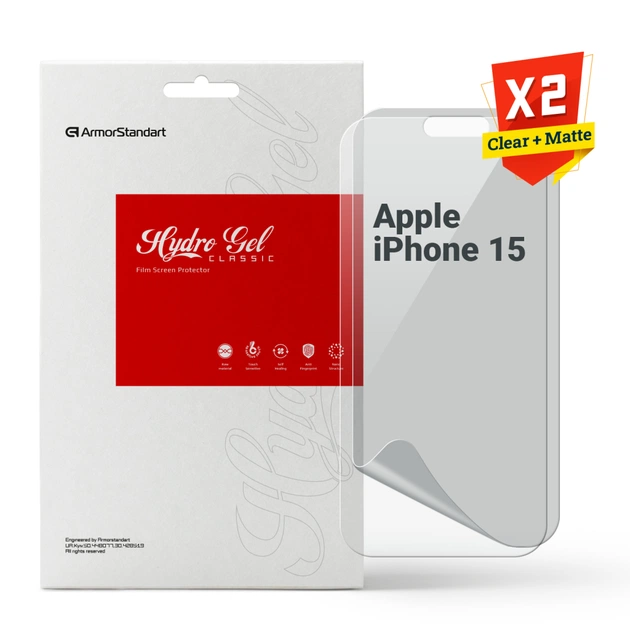 Плівка захисна Armorstandart Kit Clear + Matte Apple iPhone 15 (ARM80694) - picture 1