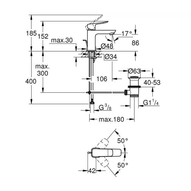 Змішувач Grohe QuickFix 1018560000 - picture 5