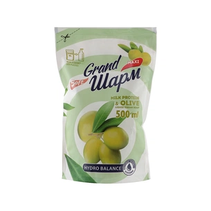 Рідке мило Grand Шарм Молочний протеїн і олива дой-пак 500 мл (4820195504086) зображення 1