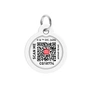 Адресник для животных WAUDOG Smart ID с QR паспортом "Супермен ретро" круг Д 30 мм (230-1082) - уменьшенное изображение 3