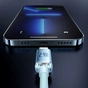 Кабель Baseus Crystal Shine USB - Lightning (M/M), 2.4A, 2 м Sky Blue (CAJY001203) - зменшене зображення 5