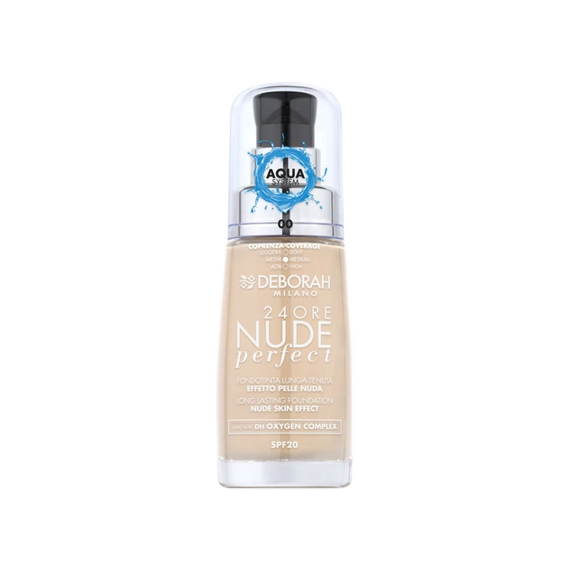 Тональна основа Deborah 24Ore Nude Perfect SPF20 00 30 мл (8009518364637) - изображение 1