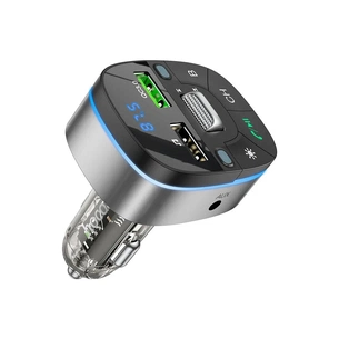 FM модулятор HOCO E71, Black/Silver, Box зображення 1