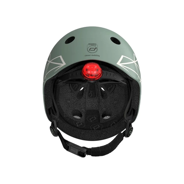 Шолом Scoot&Ride 45-51см , зелений, з ліхтариком (SR-181206-GREENLINES) - picture 6