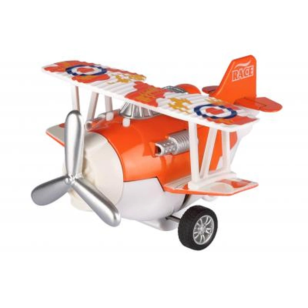 Спецтехніка Same Toy Самолет металический инерционный Aircraft оранжевый (SY8013AUt-1) - зображення 1
