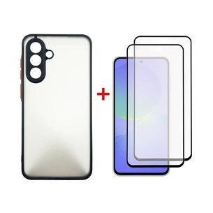 Чохол до мобільного телефона Dengos Samsung Galaxy A36 Matte + glass 2pcs (Black) (DG-CTG2P-15) зображення 1