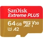 Карта пам'яті SanDisk 64GB microSD class 10 V30 Extreme PLUS (SDSQXBU-064G-GN6MA) - зменшене зображення 2