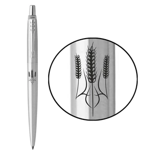Ручка кулькова Parker JOTTER 17 UKRAINE SS CT BP Тризуб із колосків (16132_T059b) зображення 1