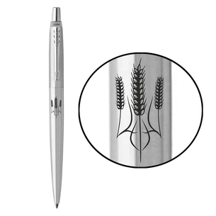 Ручка кулькова Parker JOTTER 17 UKRAINE SS CT BP Тризуб із колосків (16132_T059b) зображення 1