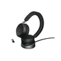 Навушники Jabra Evolve 2 75 MS Stereo USB-A + База Black (27599-999-989) - зменшене зображення 1