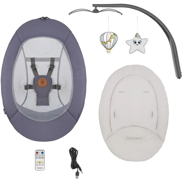 Крісло-гойдалка Lionelo Ralf Grey Graphite (LO-RALF GREY GRAPHITE) - picture 4