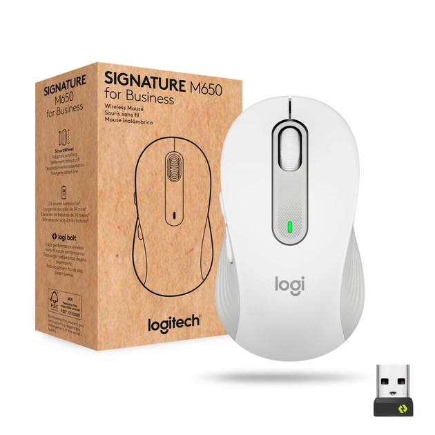 Мишка Logitech Signature M650 Wireless for Business Off-White (910-006275) - зображення 1
