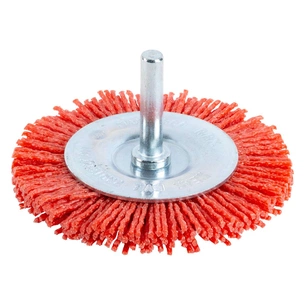 Щітка для електроінструменту Sigma дротяна дископодібна 75мм хвостовик 6мм нейлонова 9013271 (9013271) зображення 1